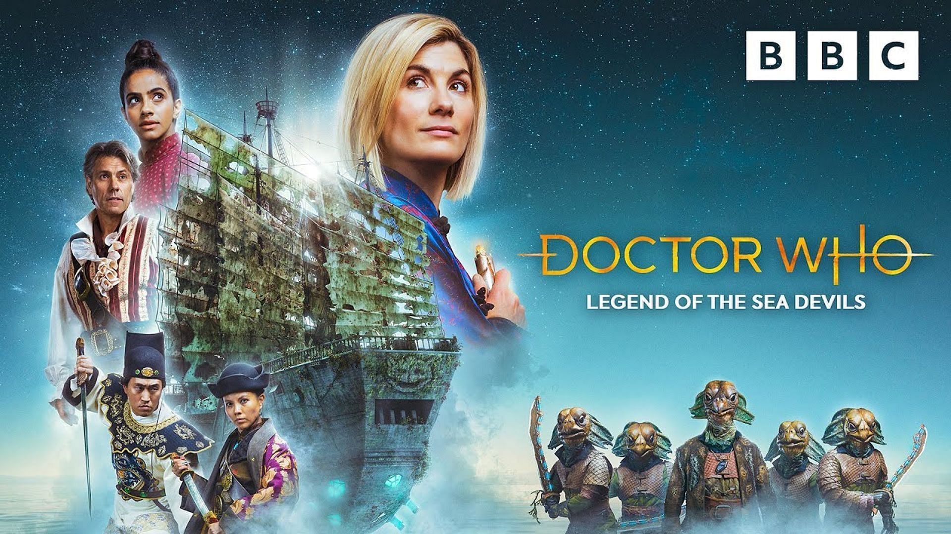 BBC&#039;s official poster for Doctor Who: Legend of the Sea Devils (Image via BBC)