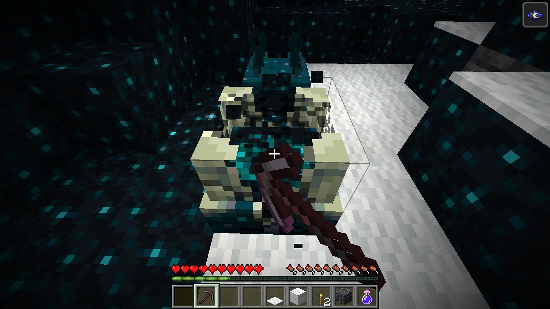 Break these blocks to avoid the mob spawning (Image via Minecraft 1.19 snapshot)