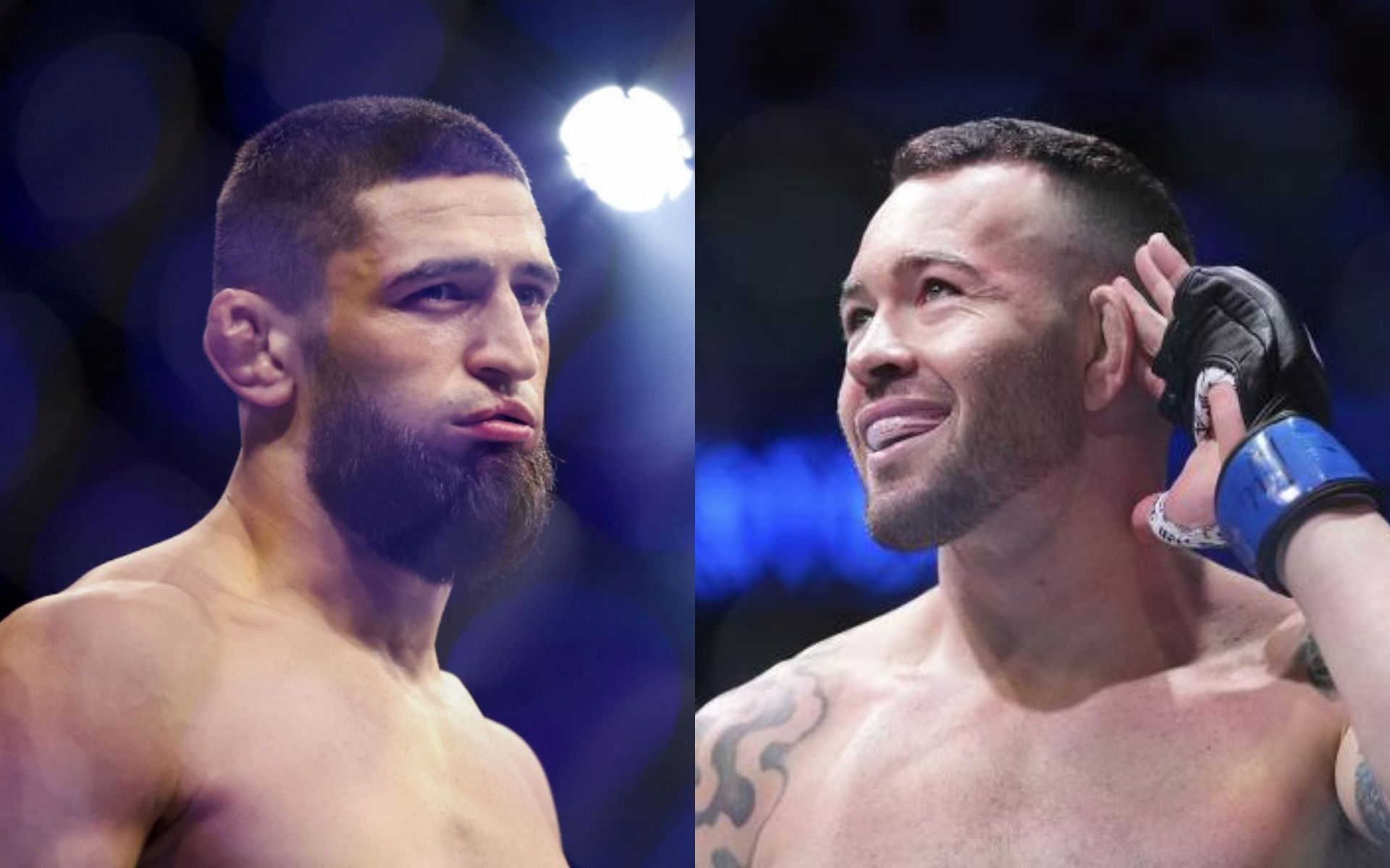 Khamzat Chimaev (left), Colby Covington (right) [Image credit: UFC.com)