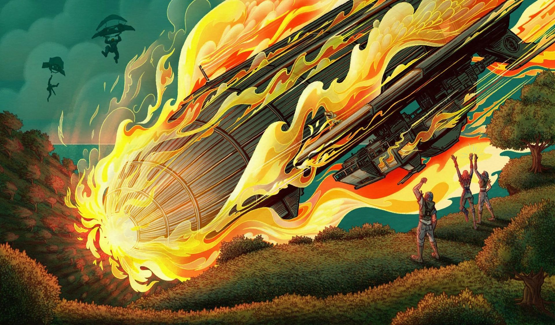 IO Airships will soon crash and burn in Fortnite! (Image via Epic Games/Fortnite)