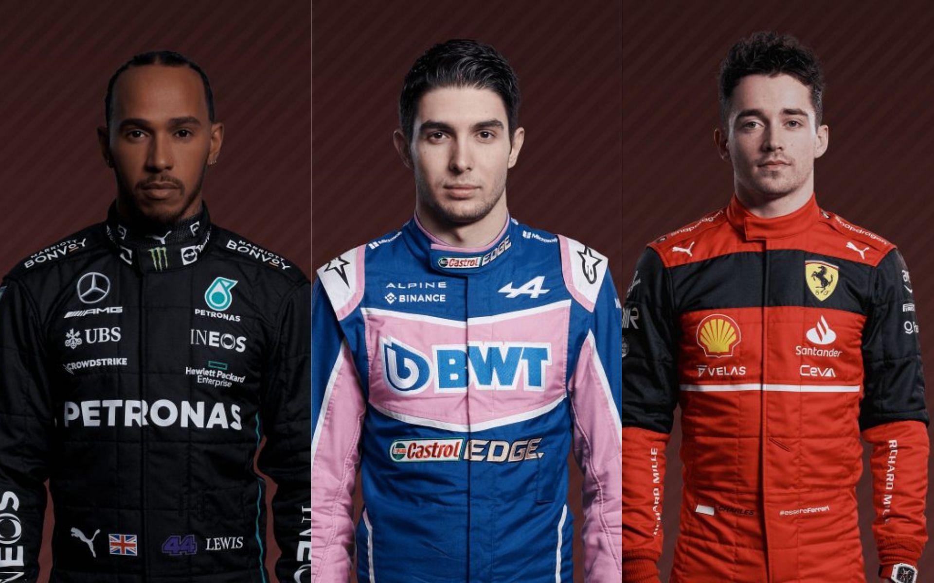 Lewis Hamilton (left), Esteban Ocon (middle), Charles Leclerc (right) - Via formula1.com