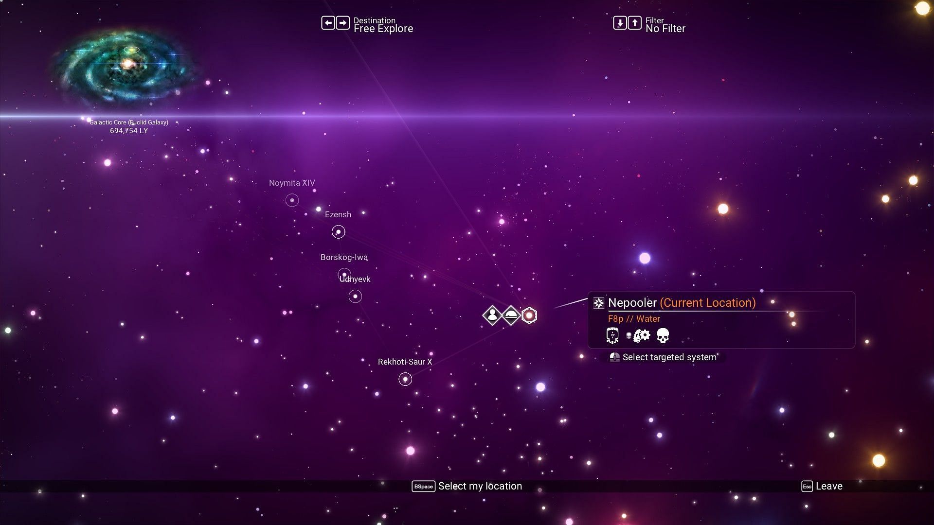 Galaxy Map in No Man&#039;s Sky (Image via Hello Games)