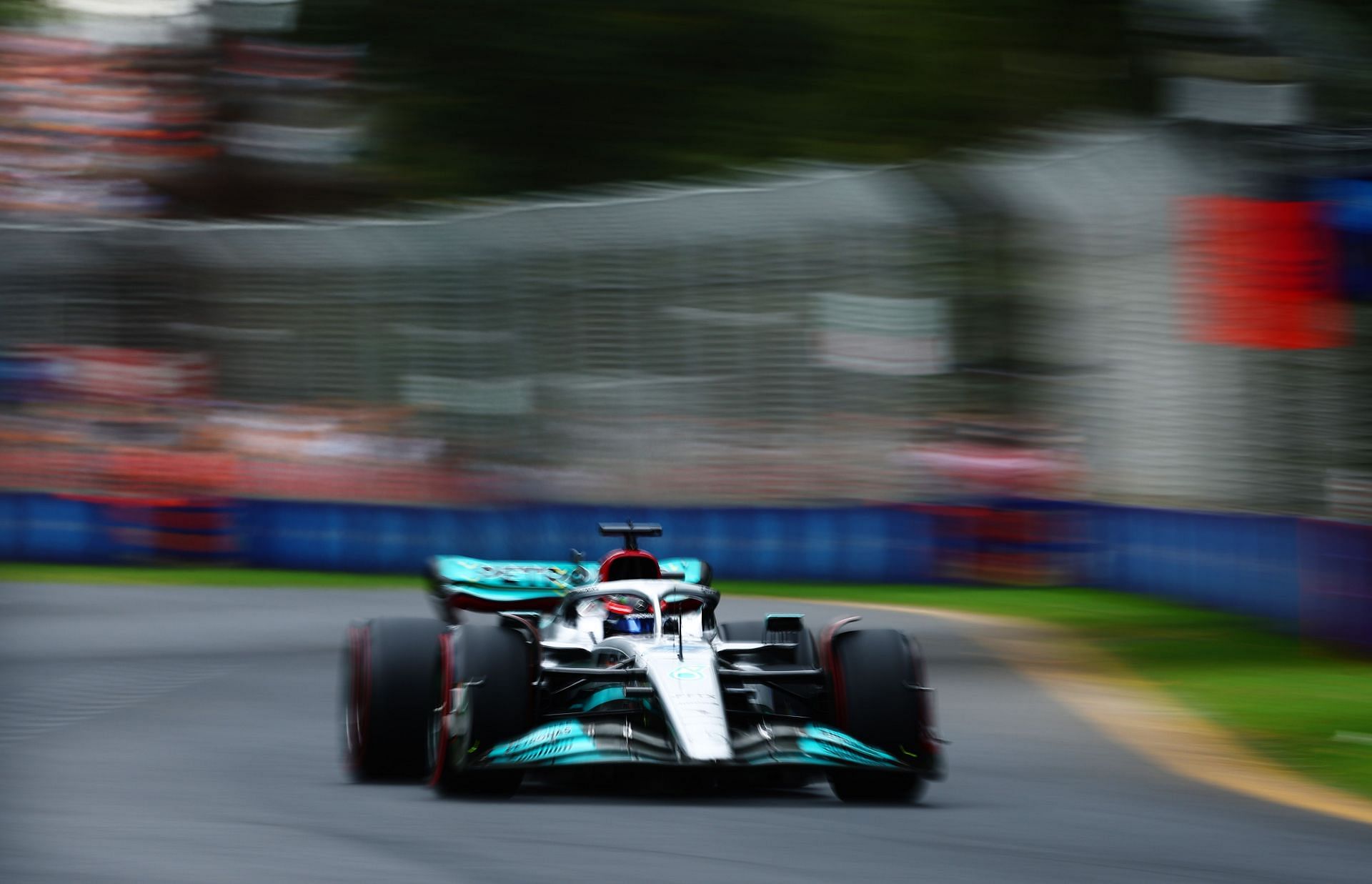 George Russell in action during the 2022 F1 Australian GP weekend (Photo by Mark Thompson/Getty Images)