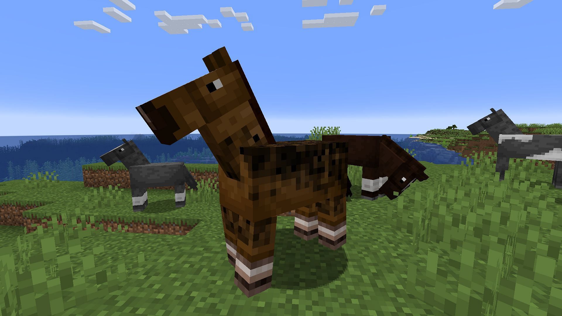 A horse up close. (Image via Minecraft)
