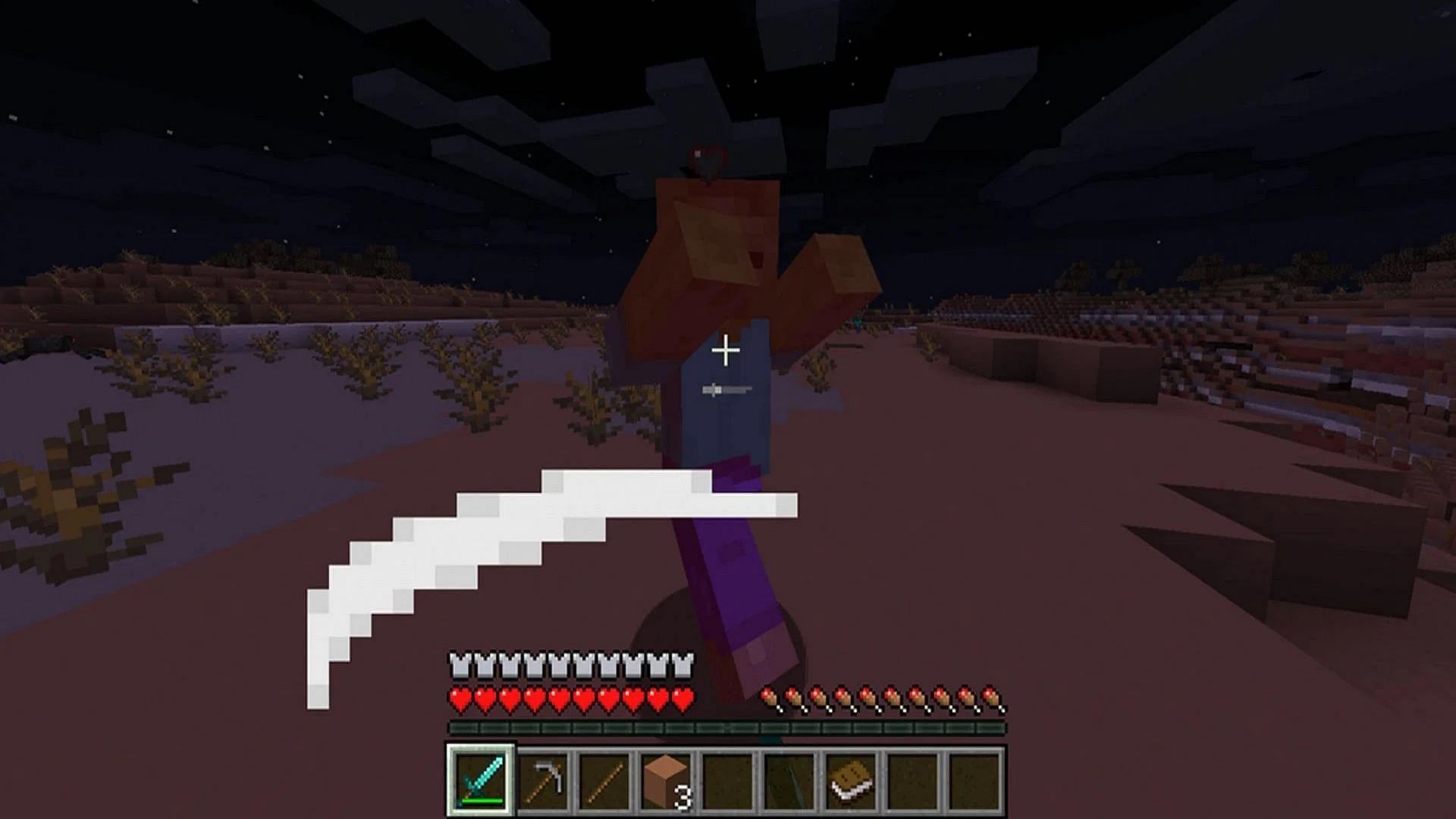 Battling enemy mobs can often result in injury, and players will need to heal (Image via Mojang)