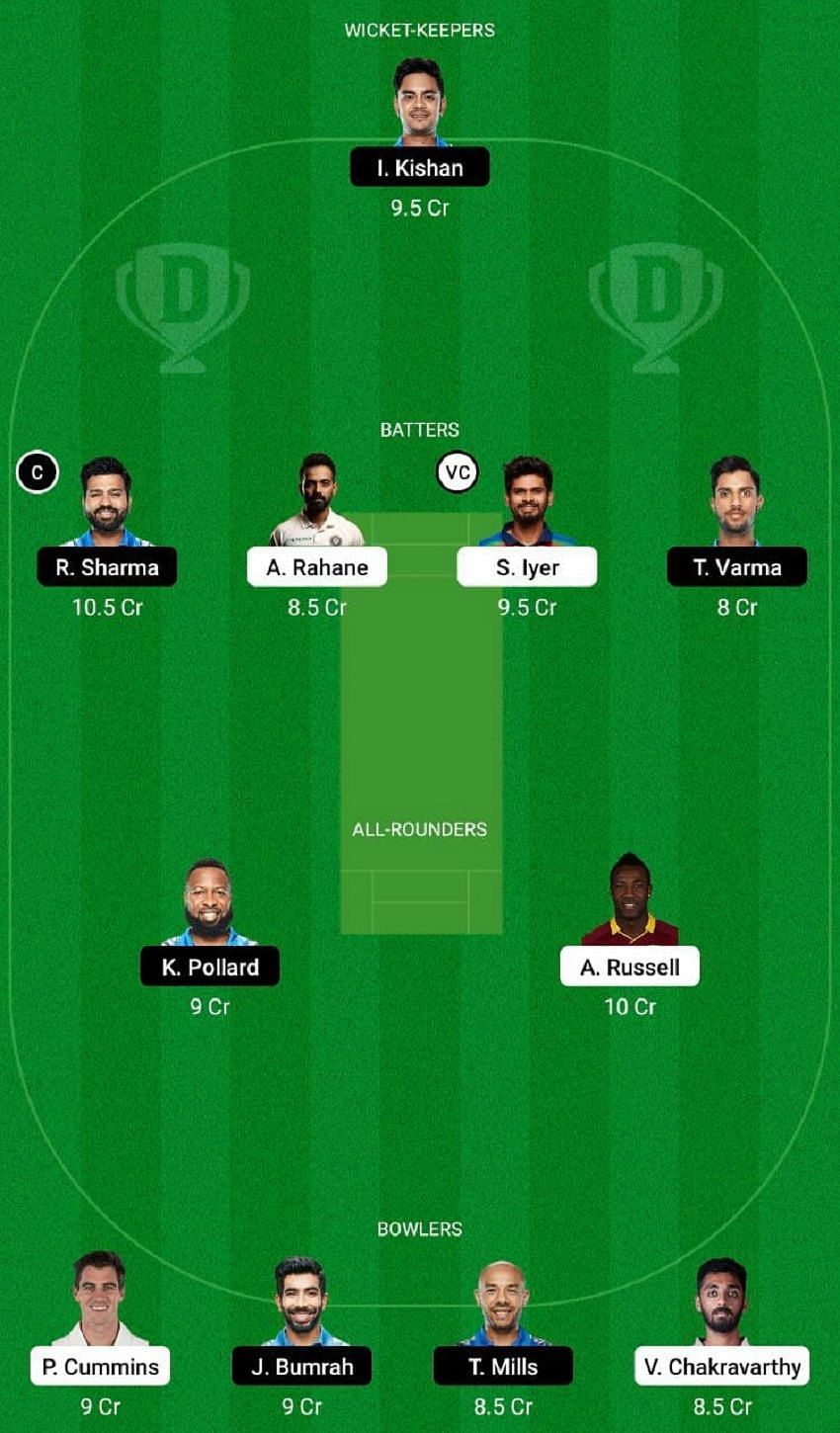 KKR vs MI Dream11 Fantasy Tip #1