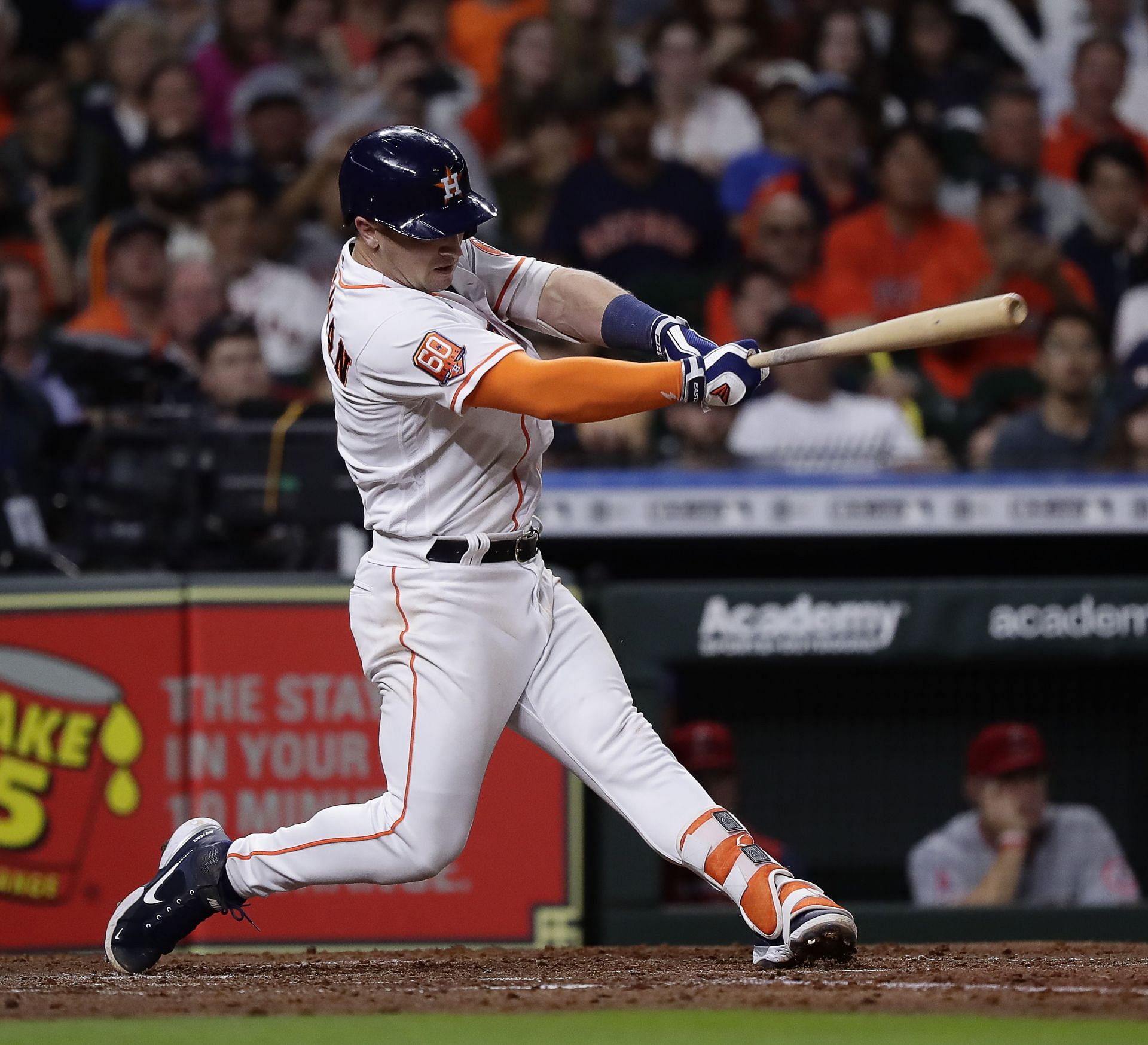 Alex Bregman up to the plate and swinging for the fences