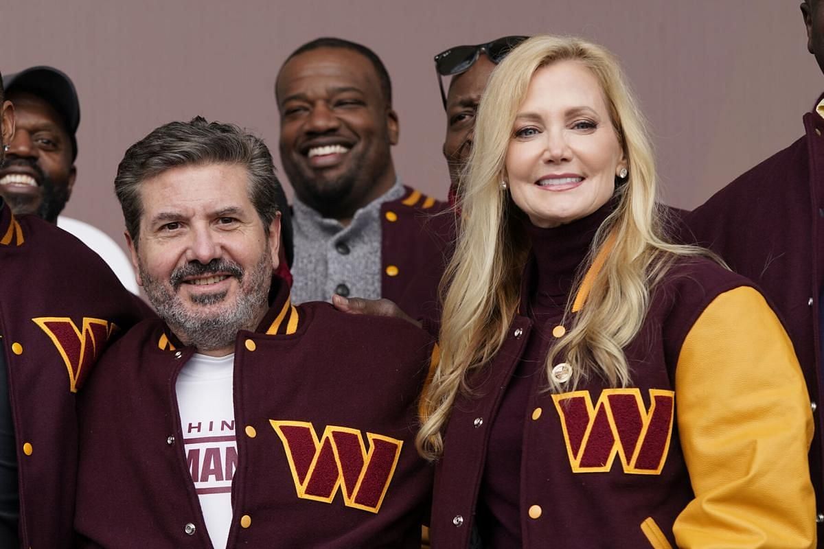 Washington Commanders co-owners Daniel Snyder and his wife Tanya. Source: Associated Press