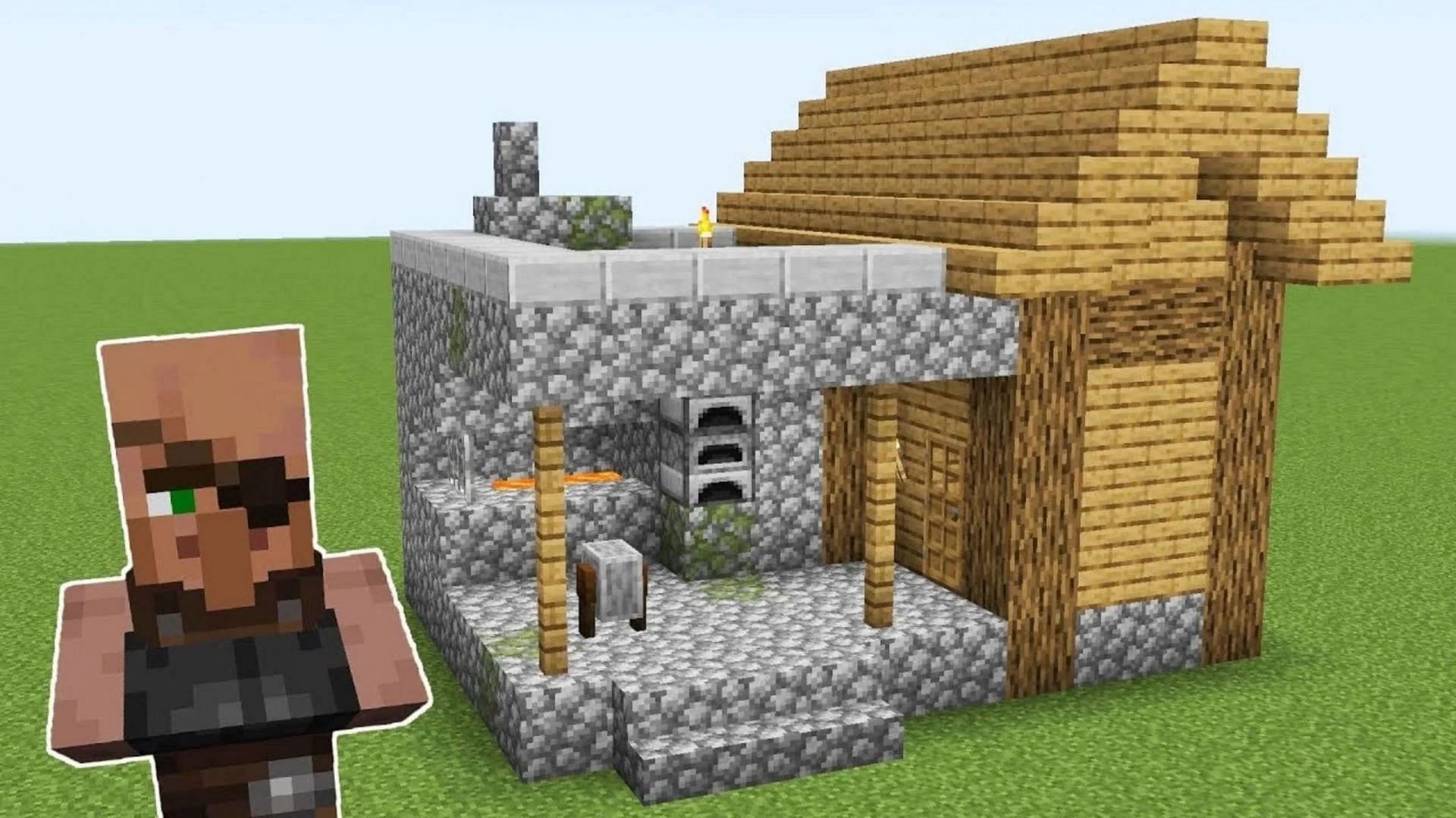 This seed is full of nearby blacksmiths, and speedrunners love blacksmiths (Image via Mojang/MajesticWarden/Youtube)