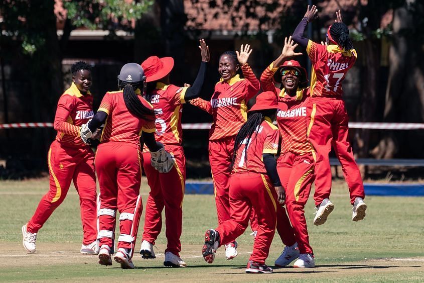 Zimbabwe Women&#039;s Cricket Team in action (Image Courtesy: ICC Cricket)