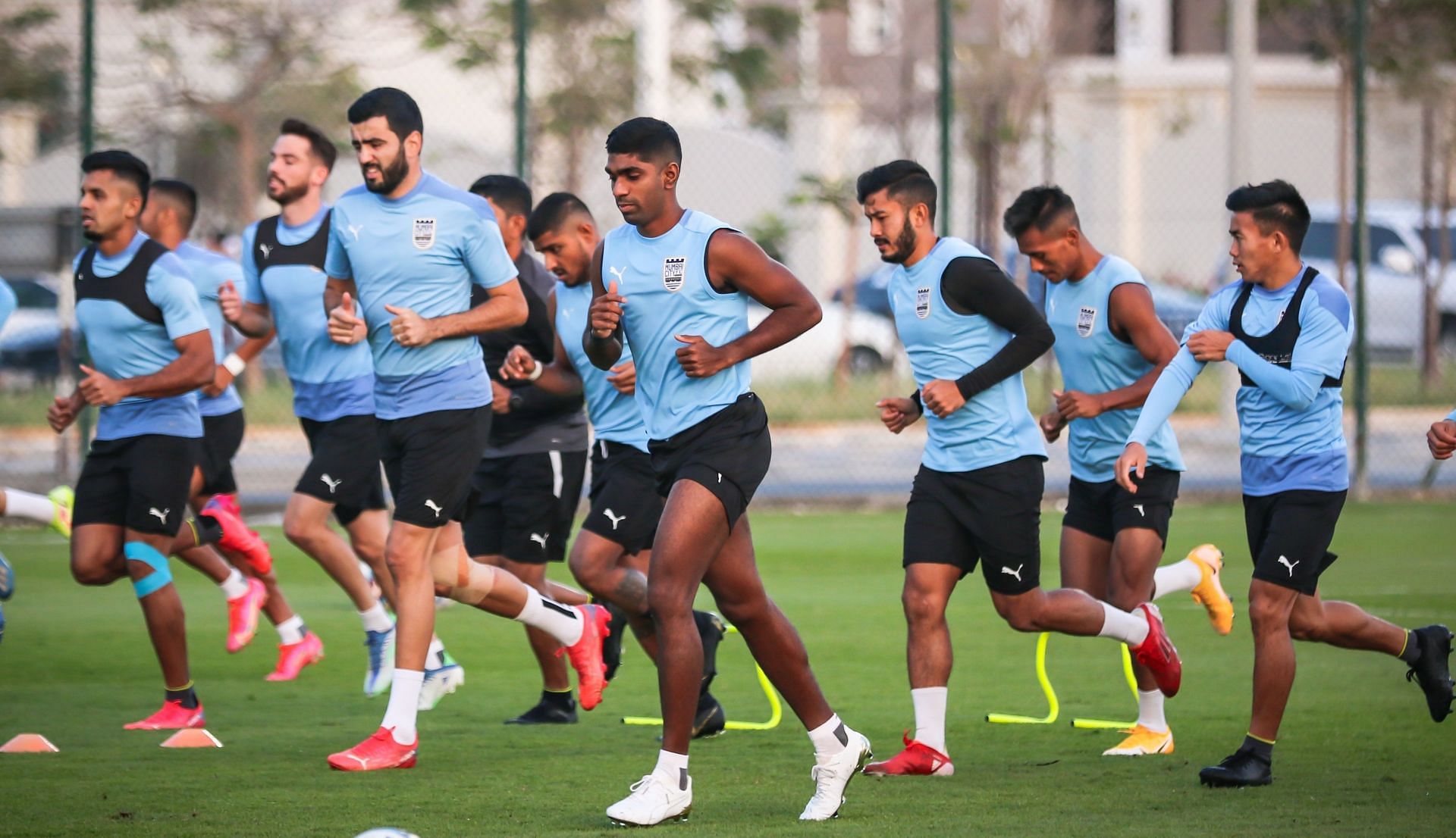 Mumbai City FC players training in their preparatory camp. (Image Courtesy: Twitter/MumbaiCityFC)