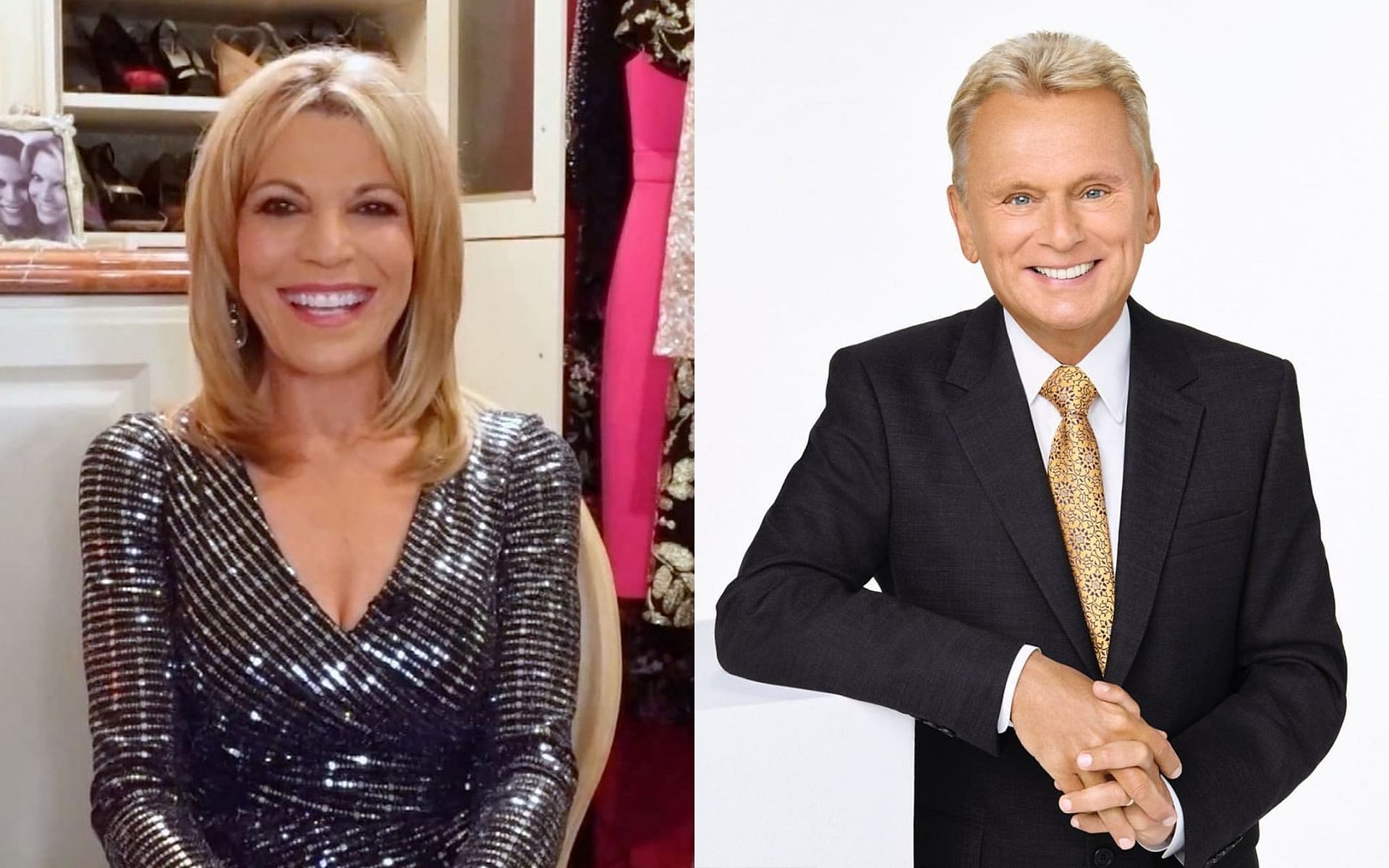 Hosts Pat Sajak and Vanna White of Wheel of Fortune (Image via @officialvannawhite, @patsajakofficale/Instagram)