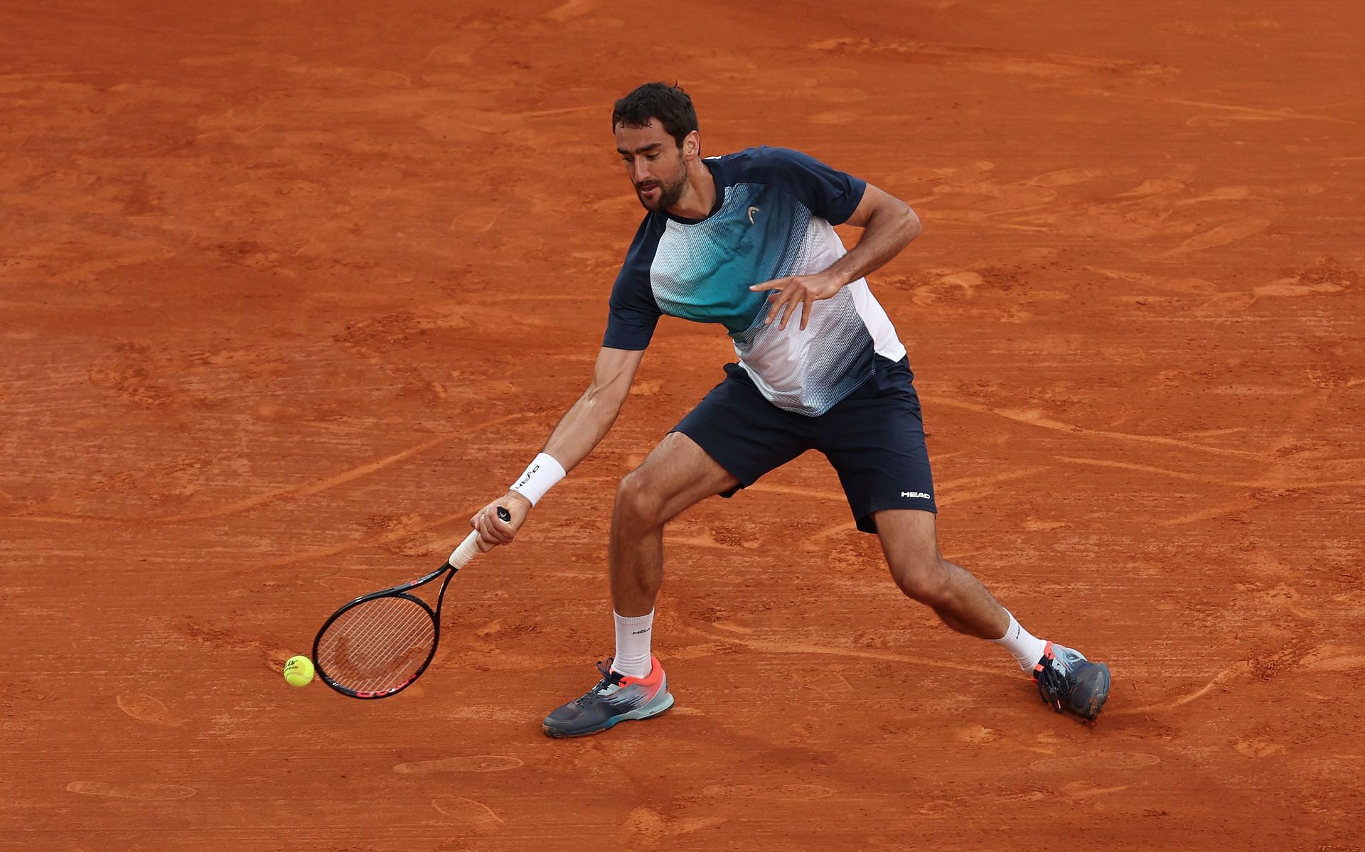Marin Cilic in action at the Rolex Monte-Carlo Masters