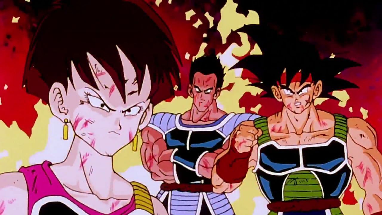 From left to right, Fasha, Tora, and Bardock as seen in the Bardock anime special (Image via Toei Animation)