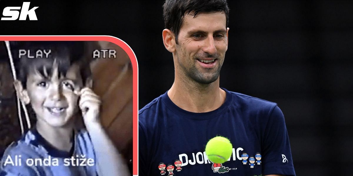 Watch how a young Djokovic reacts to receiving his first-ever tennis racquet