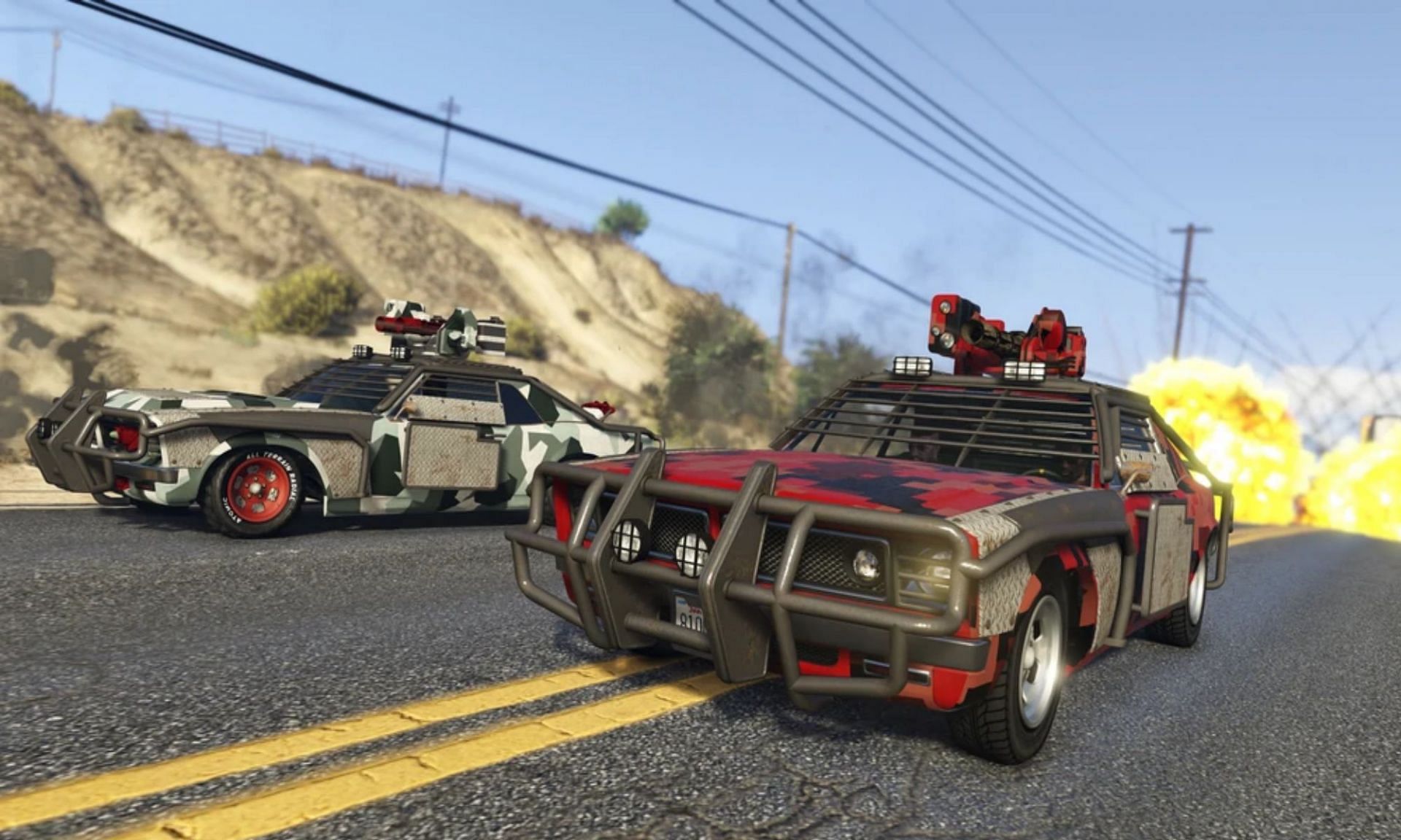 Blow up anything in sight with this vehicle (Image via Rockstar Games)