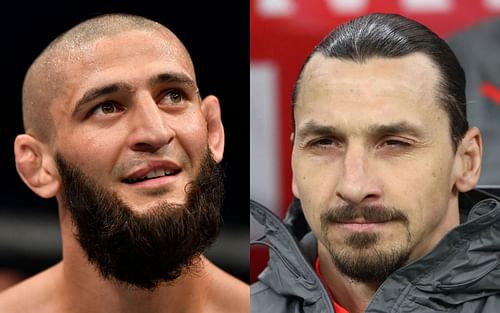 Khamzat Chimaev (left. Image credit: UFC.com), Zlatan Ibrahimovic (right)