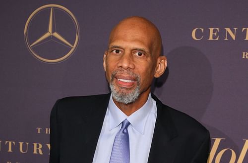 The LA Lakers threw a party for Kareem Abdul-Jabbar's upcoming 75th birthday. [Photo: USA Today]