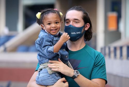 Serena Williams' husband Alexis Ohanian and daugher Olympia