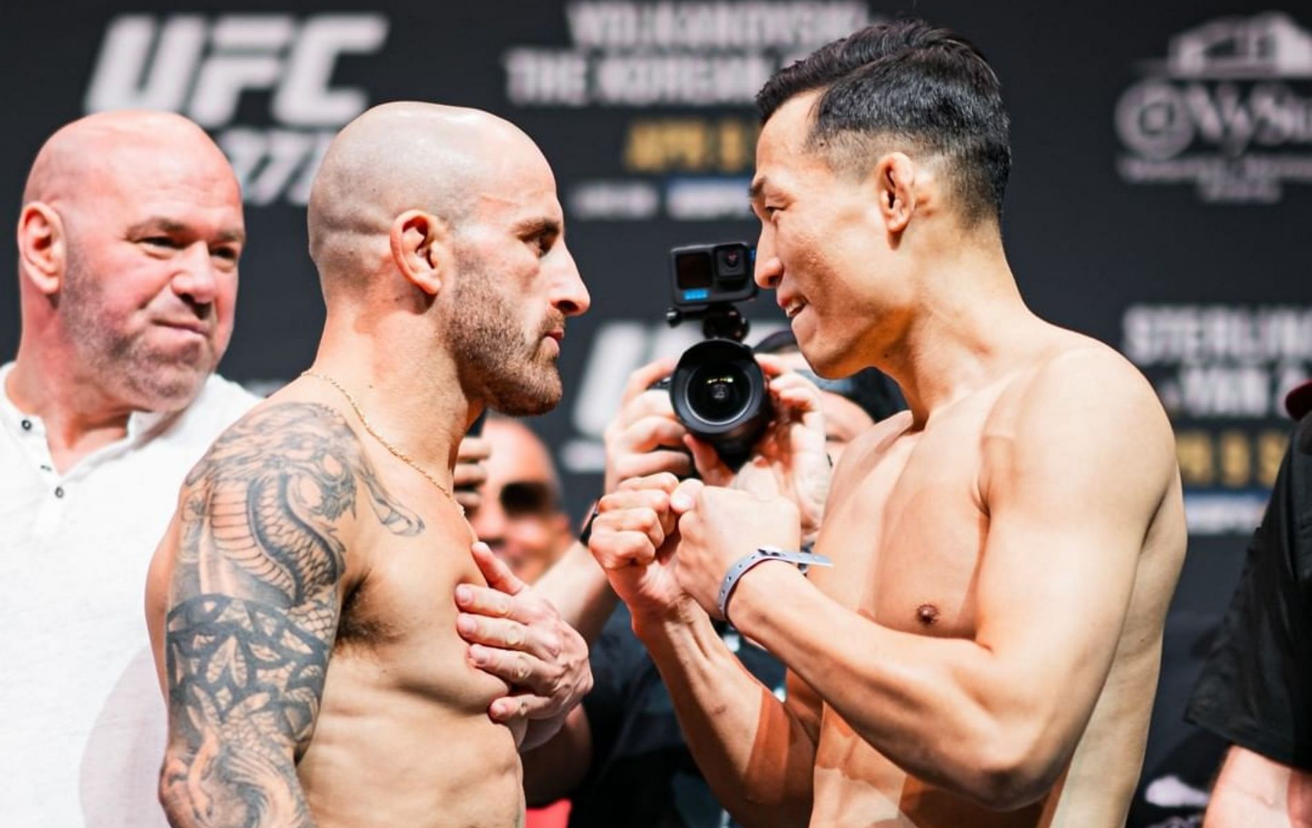 Alexander Volkanovski (left) &amp; Chan Sung Jung (right) [Image Credits- @UFC on Instagram]