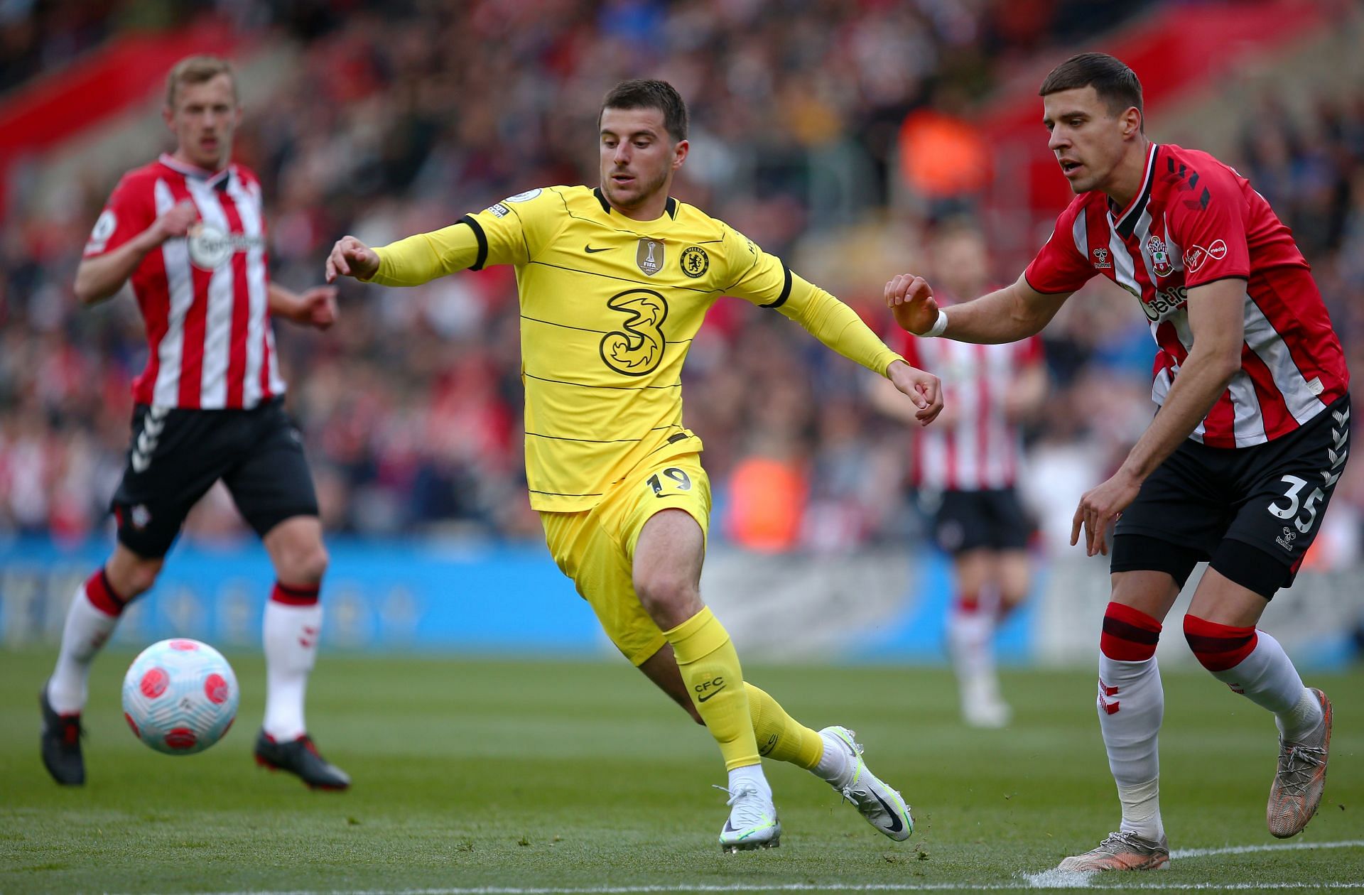 Mason Mount in action against Southampton.