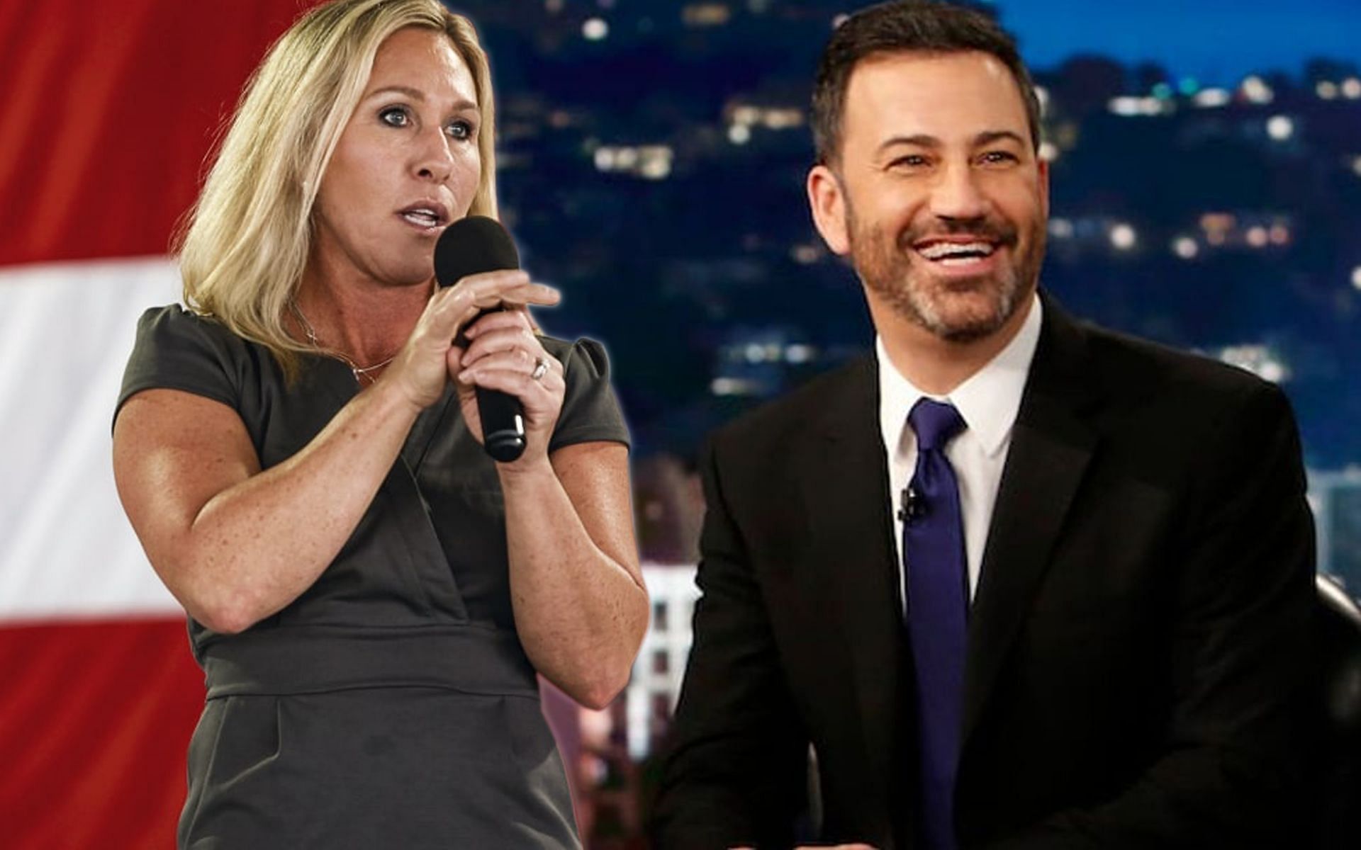 Marjorie Taylor Green files complaint against Jimmy Kimmel after latter made a &ldquo;threat of violence&rdquo; (Image via AP)