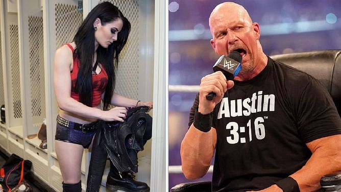 Paige reacts to Stone Cold and a current RAW Superstar being called greedy