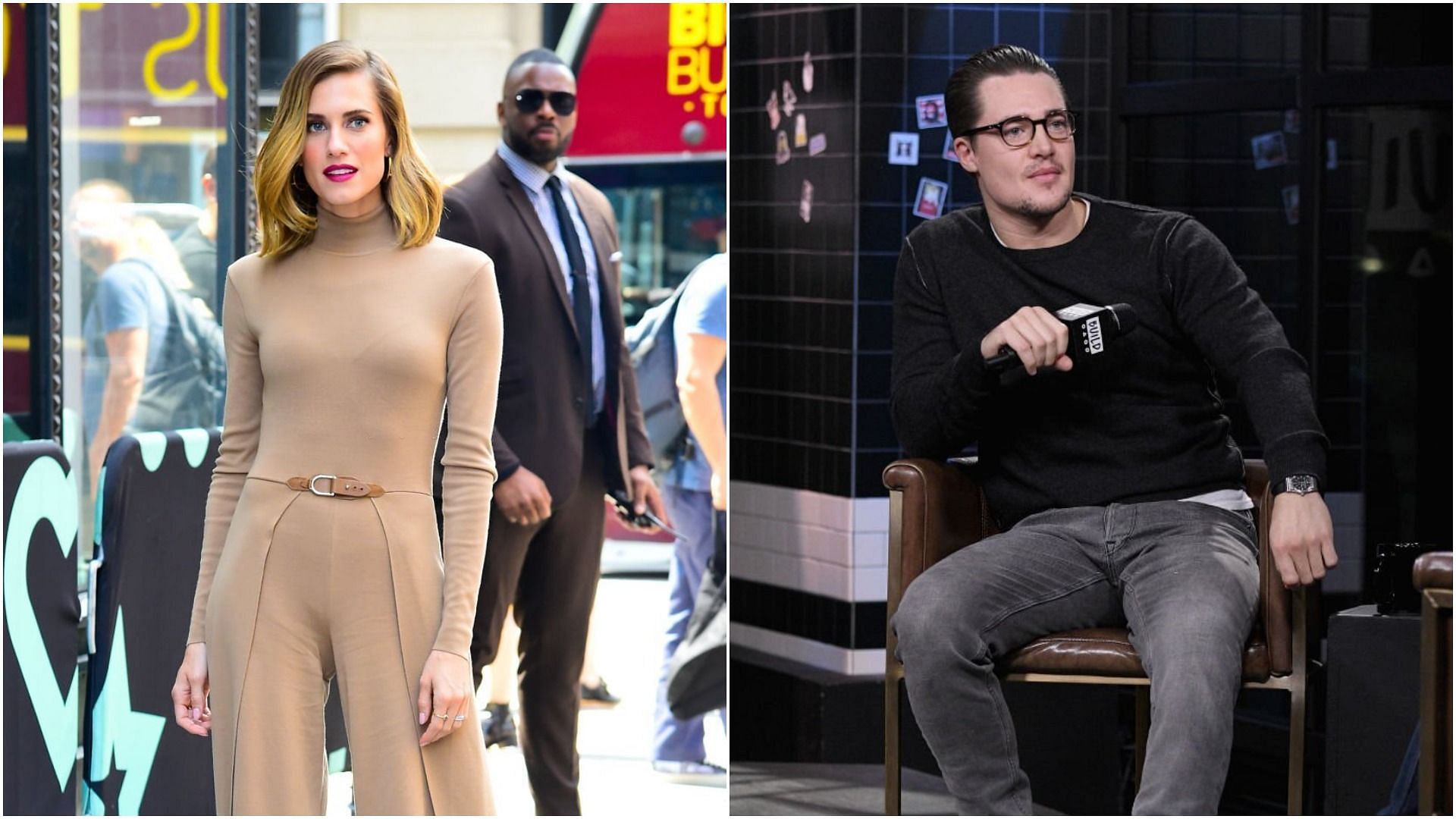 Allison Williams has reportedly welcomed her first child with Alexander Dreymon (Images via Raymond Hall and Gary Gershoff/Getty Images)