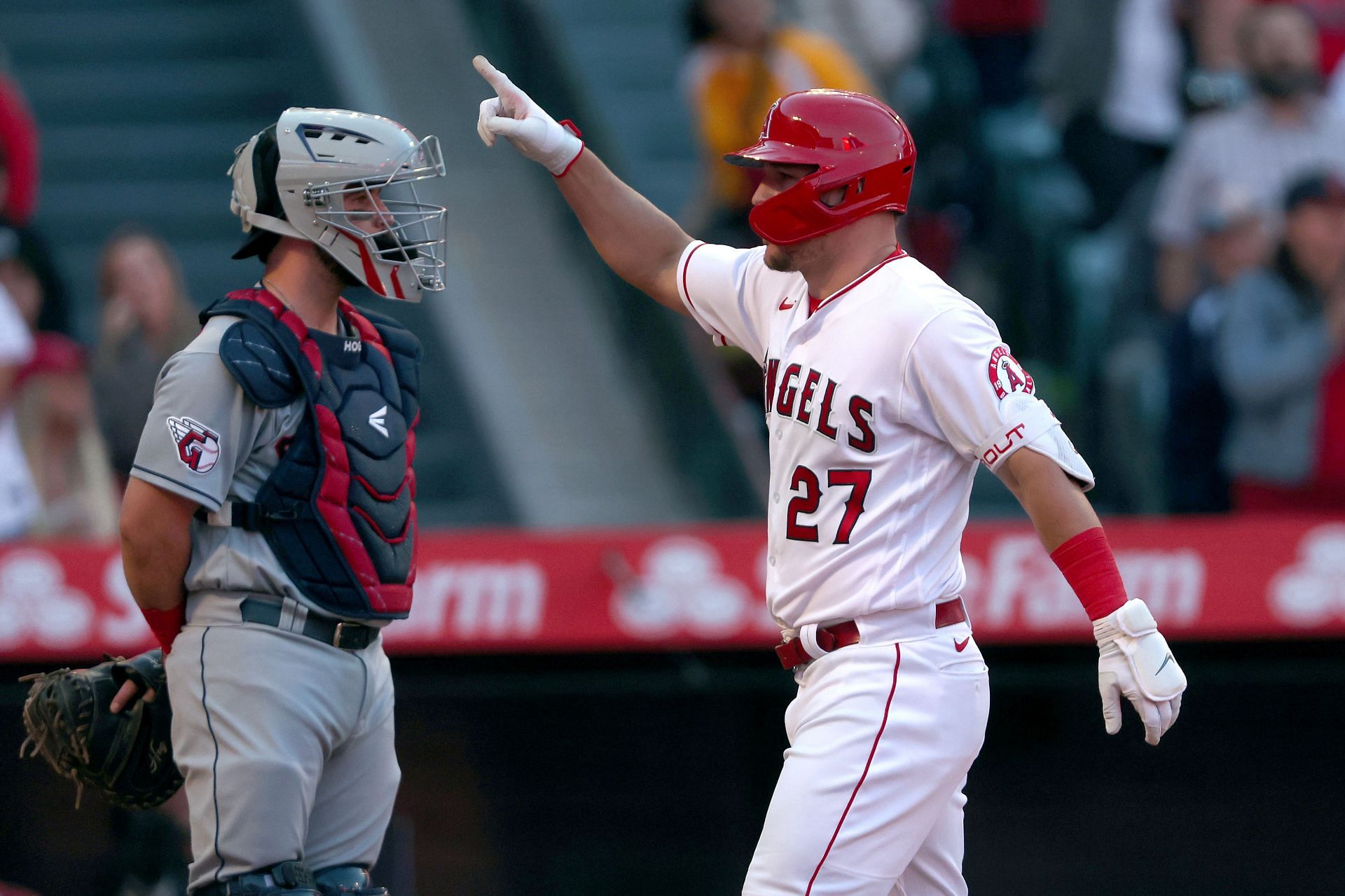 Milwaukee Brewers outfielder Andrew McCutchen joins Mike Trout in