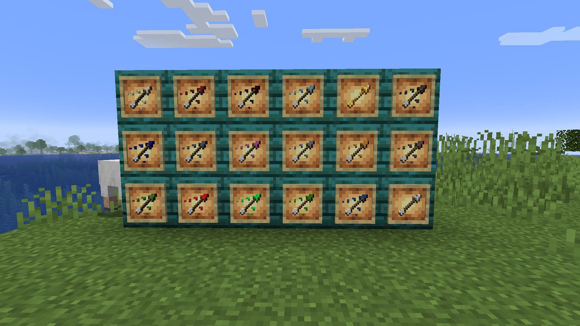 All of the arrow types in the game (Image via Minecraft)