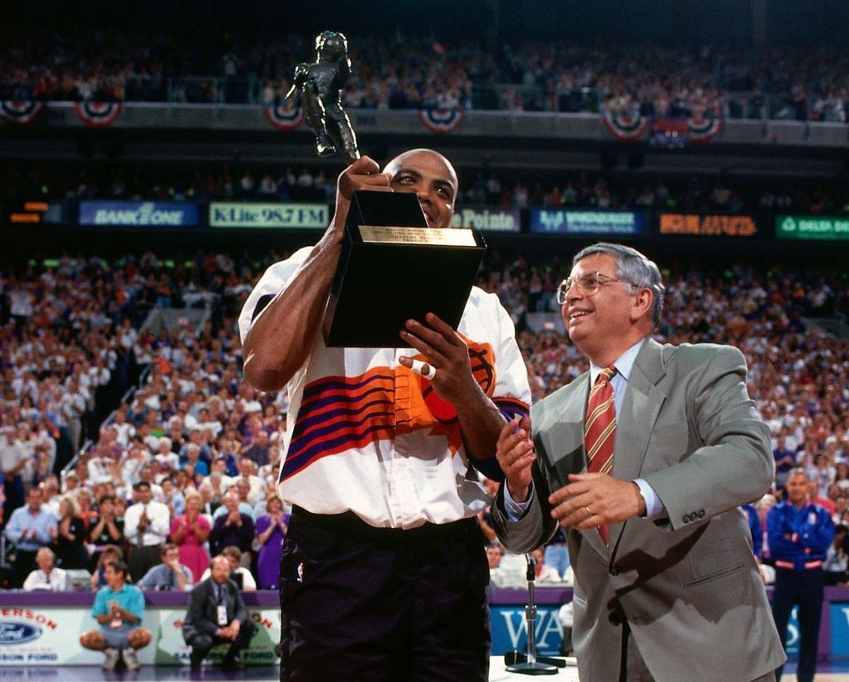 Charles Barkley has a special place for his 1992-93 MVP trophy in his house. [Photo: Hoopshype]