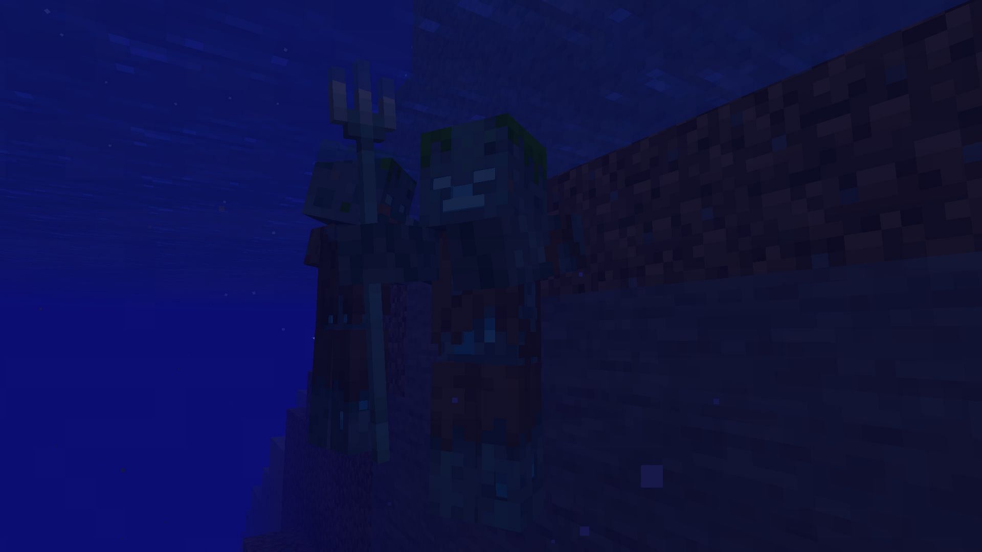 A drowned with a trident (Image via Minecraft)