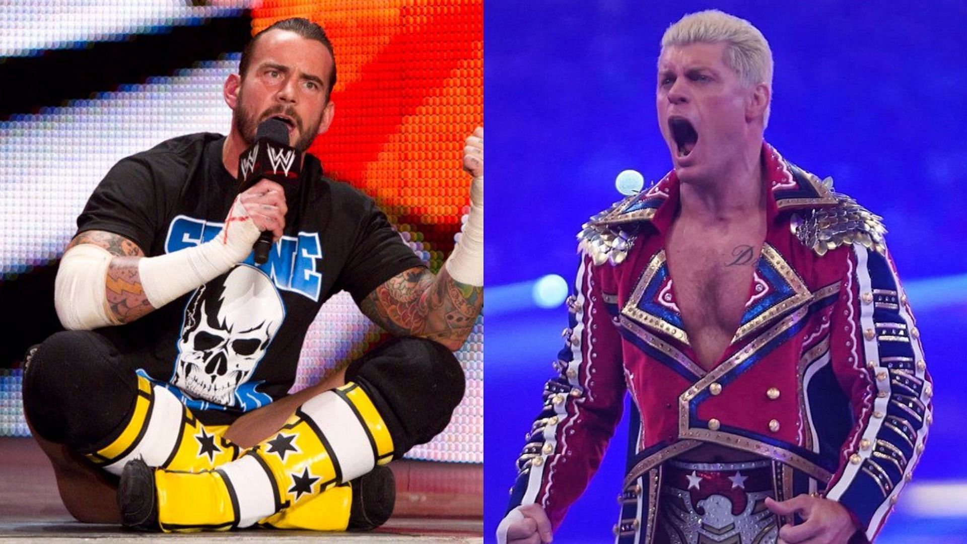 CM Punk (left); Cody Rhodes (right)
