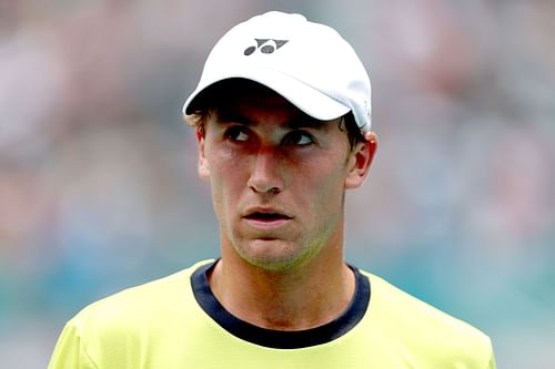 Casper Ruud during his Miami Open final against Carlos Alcaraz