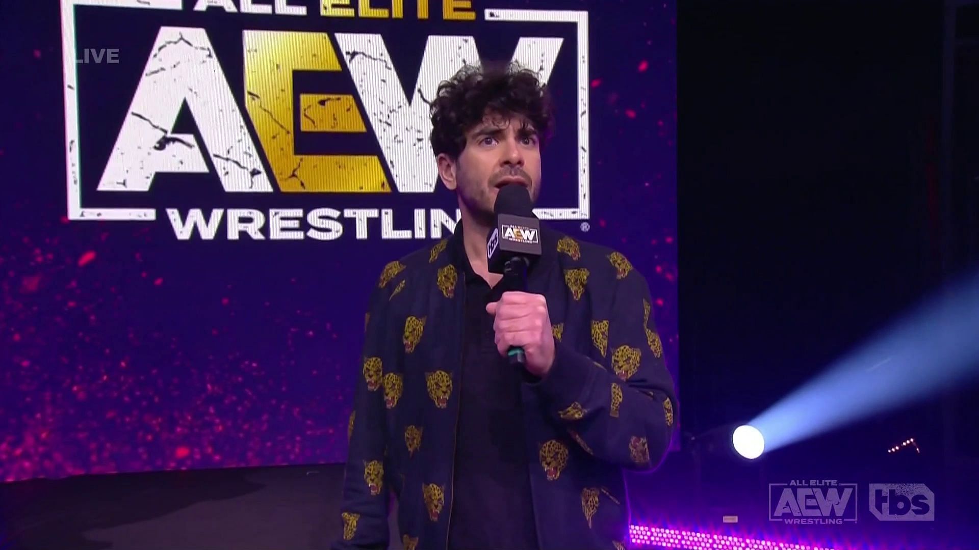 Tony Khan during his announcement this past AEW Dynamite.