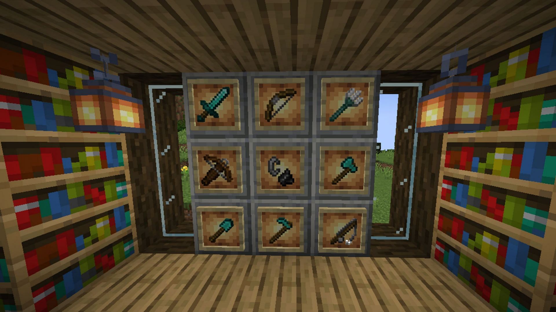 Enchantments can be applied to tools, weapons, and armor (Image via Mojang)