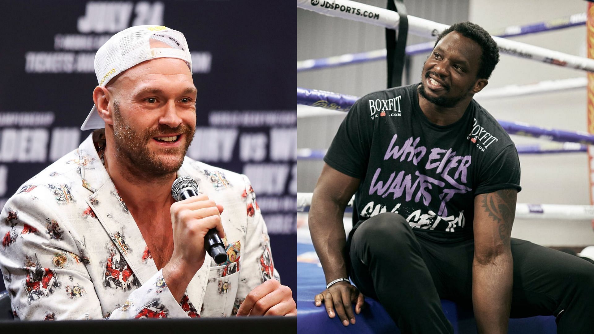 Tyson Fury (left) Dillian Whyte (right)