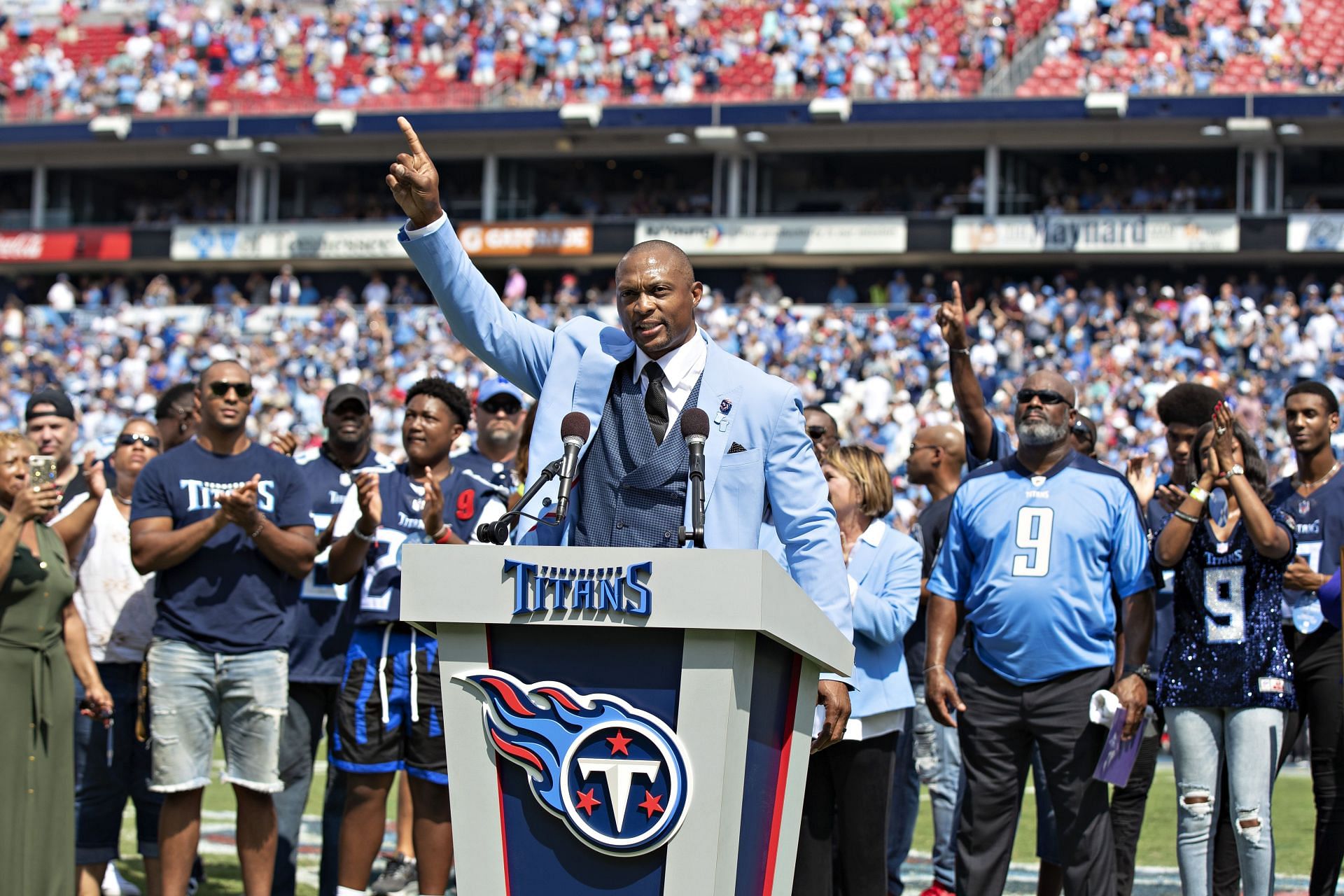 Eddie George was a legend at Ohio State and with the Tennessee Titans.