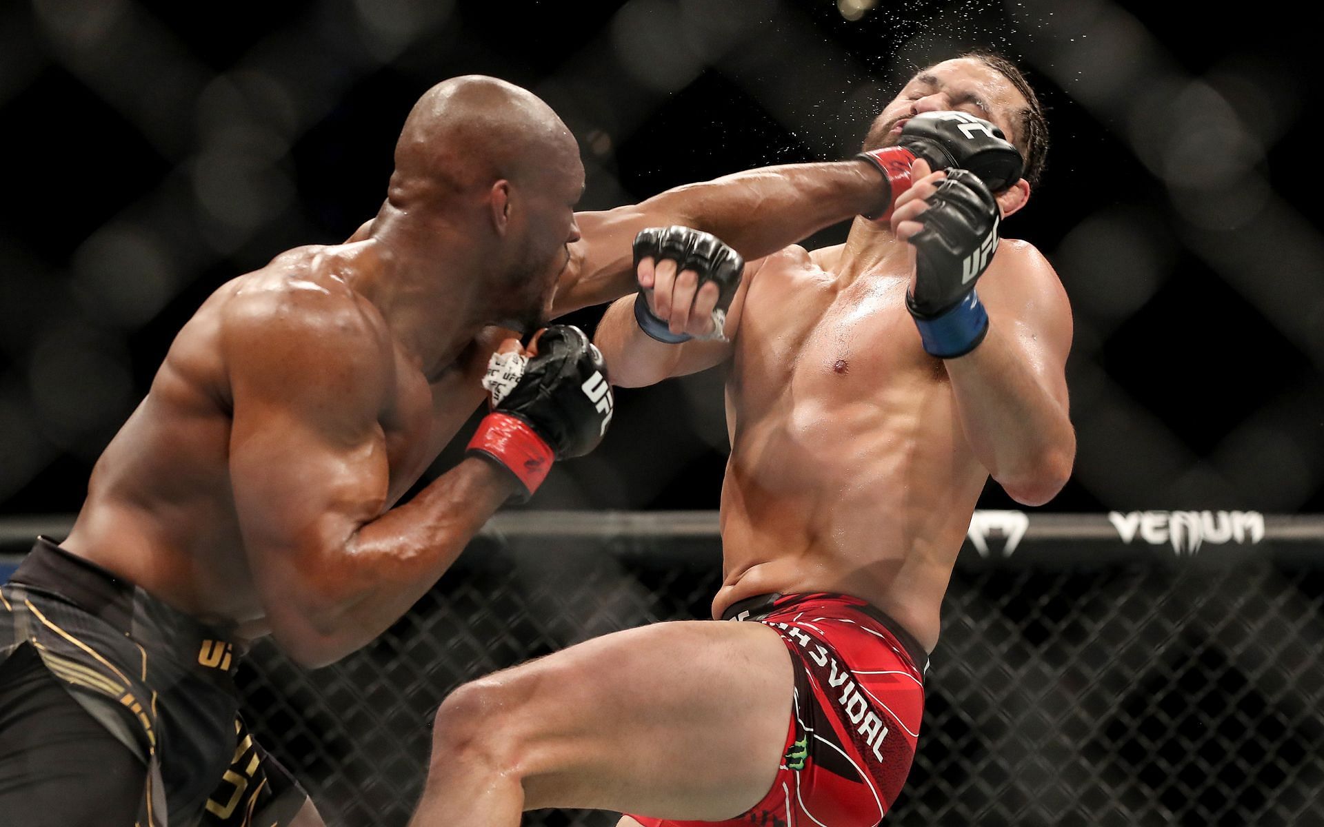 Kamaru Usman (left), Jorge Masvidal (right)