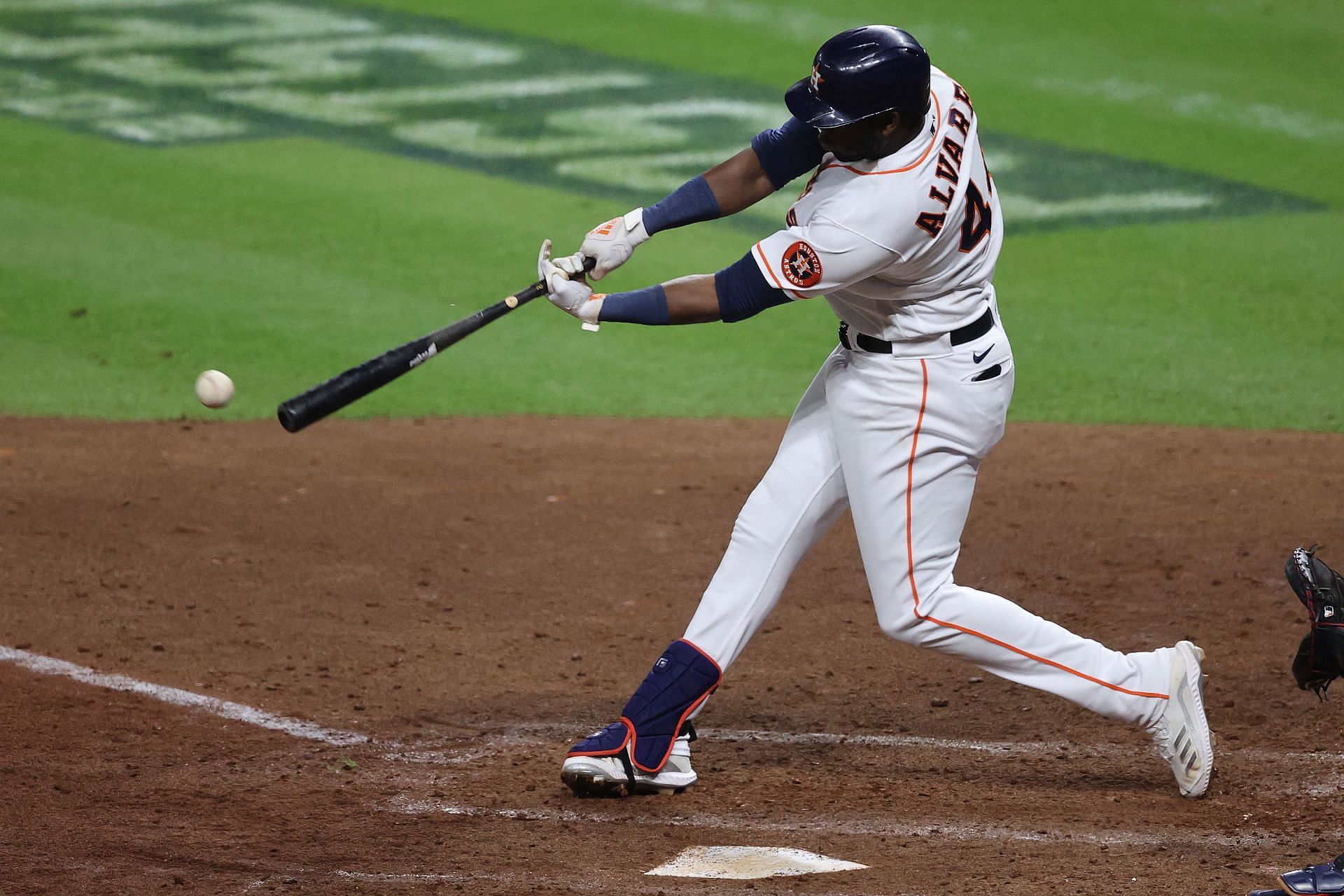 Yordan Alvarez during the American League Championship Series - Boston Red Sox v Houston Astros - Game Six