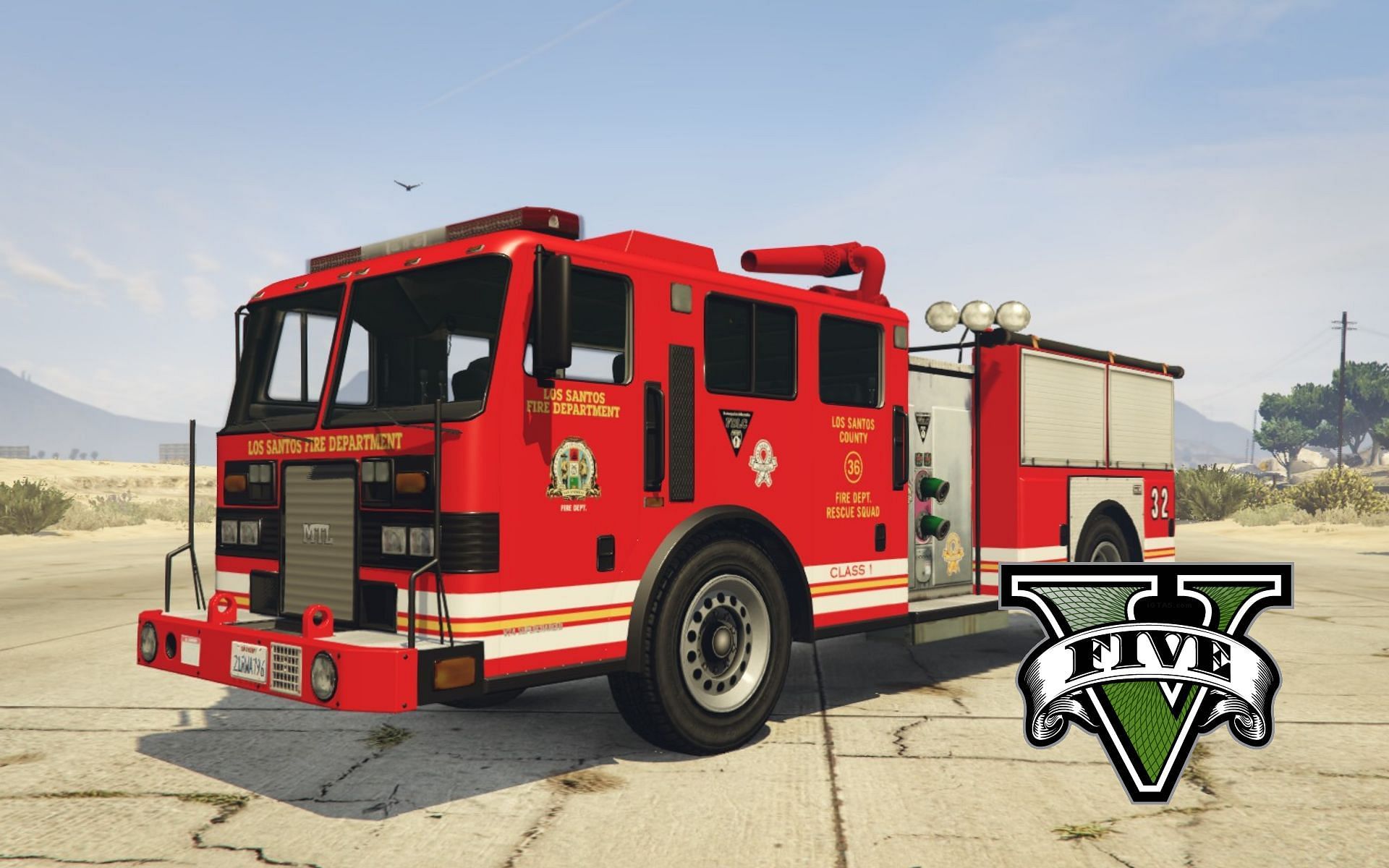 GTA 5&#039;s Fire Truck (Image via Rockstar Games)