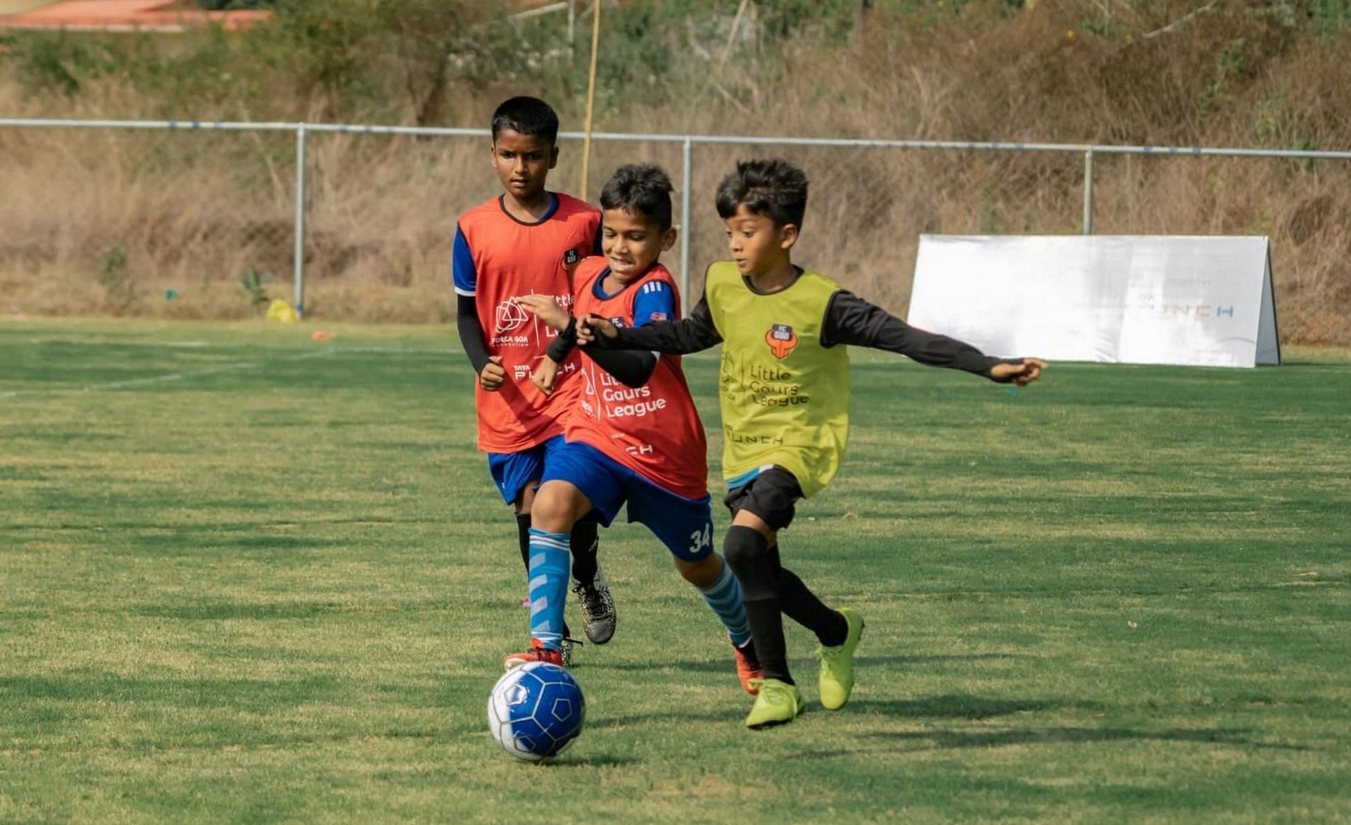 Sprinting towards a brighter future: Children play their hearts out in the Little Gaurs League. Image: FC Goa on Facebook