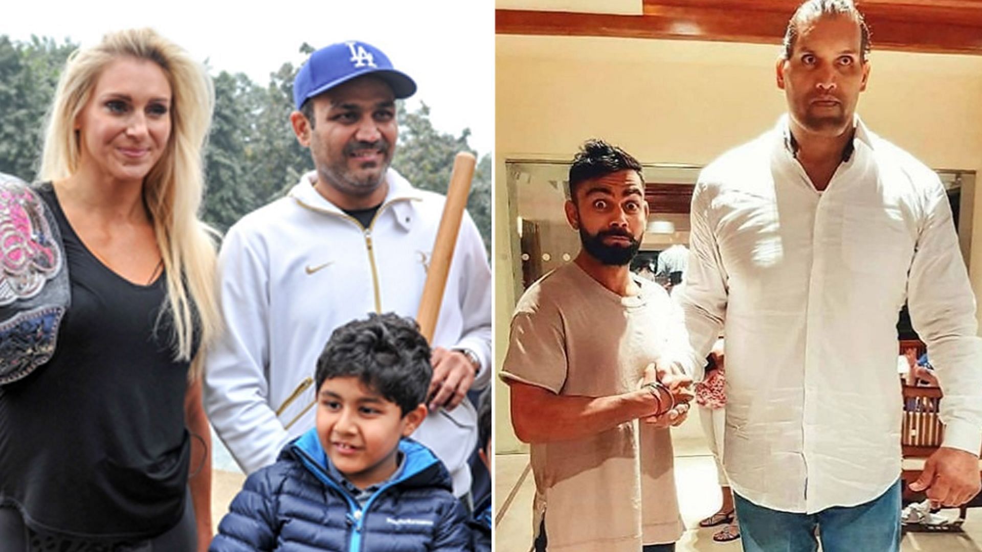 Kohli and Sehwag have shared quality moments with popular wrestlers