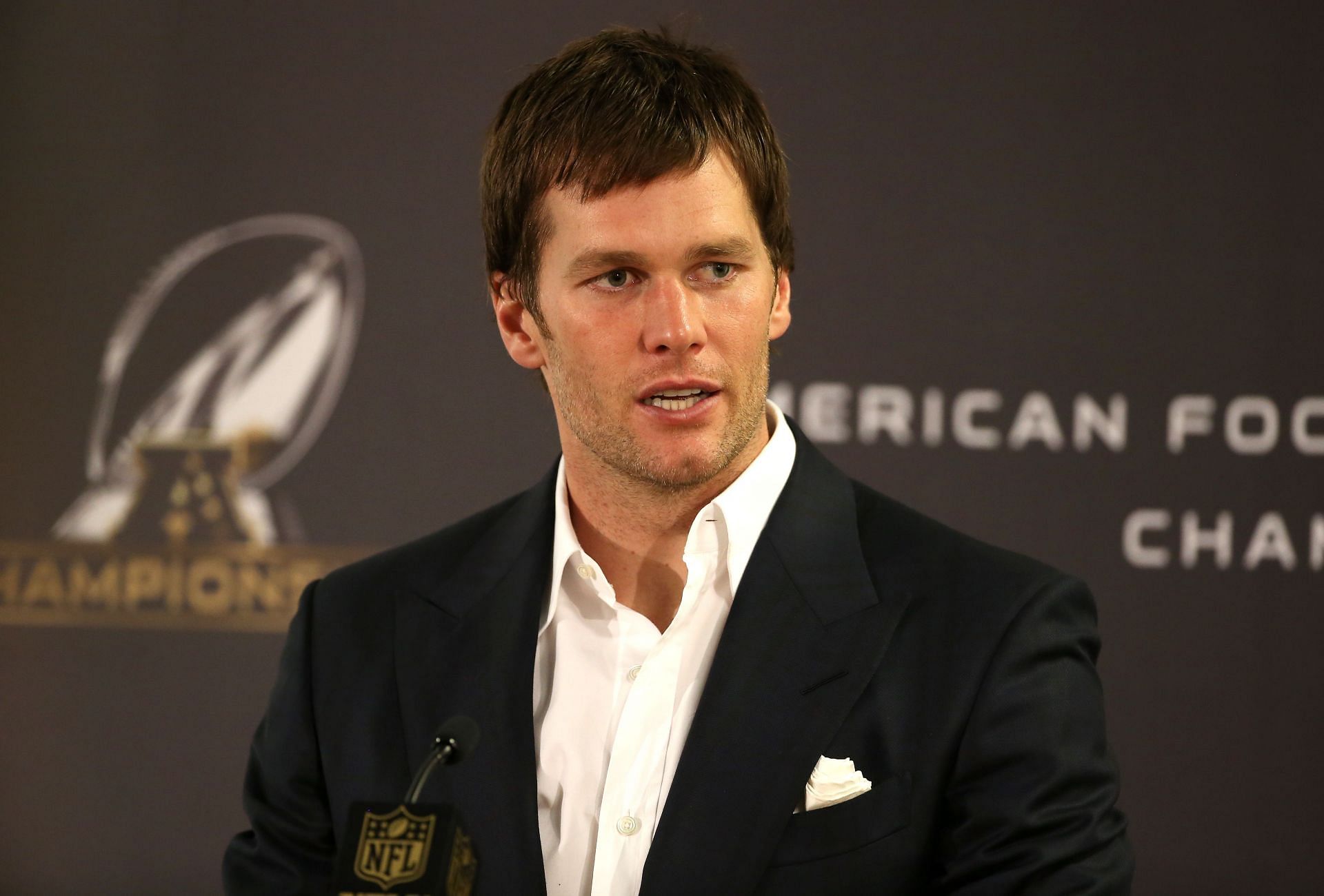 NFL quarterback Tom Brady press conference