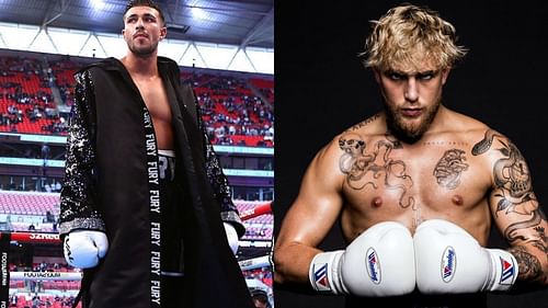 Tommy Fury (left) and Jake Paul (right)