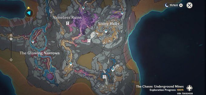 All time trial challenge locations in The Chasm: Genshin Impact ...