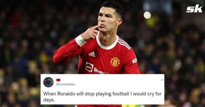 “Football is nothing without Cristiano Ronaldo” – Fans salute ‘insane’ Manchester United superstar for stunning hat-trick against Norwich