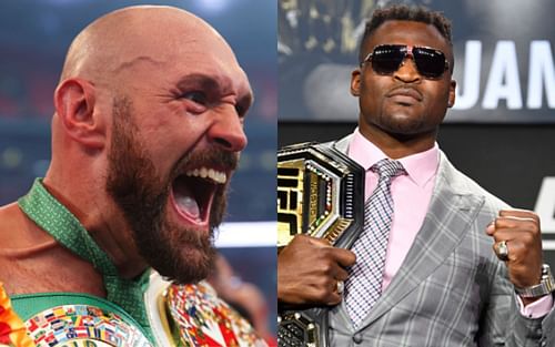 Tyson Fury (left); Francis Ngannou (right)