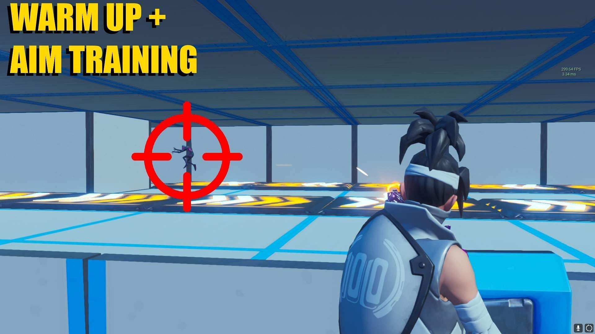 Warm Up + Aim Training Creative map in Fortnite for practicing builds in the game (Image via Epic Games)