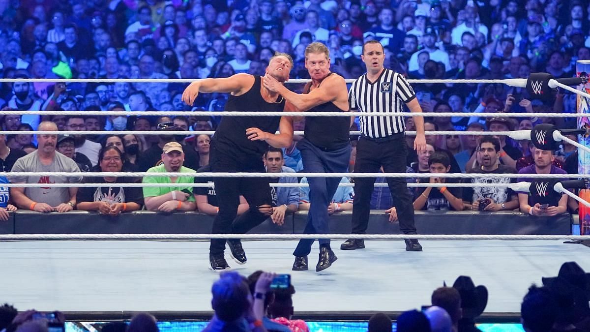 Vince McMahon and Pat McAfee battled at WrestleMania this year